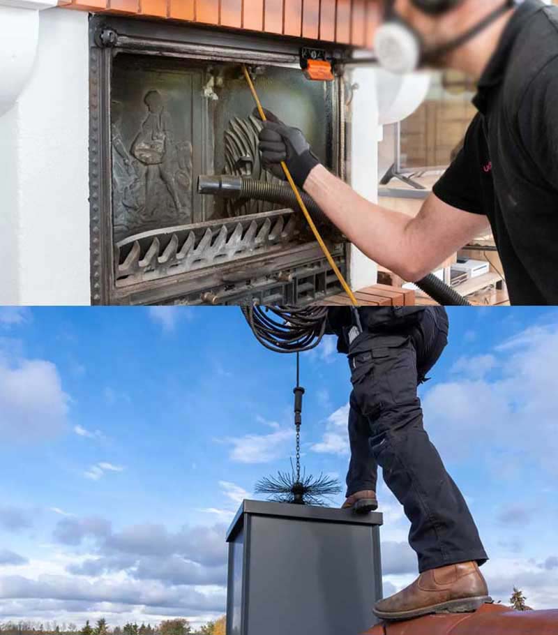 Ramonage - Ets Le Compagnon Couvreur : ramoneur en Normandie : Ramonage des conduits de cheminées à foyer ouvert, inserts, foyers fermés, poêles à bois, chaudières ... intervention dans la Manche (50), le Calvados (14), l'Eure (27), l'Orne (61) et la Seine-Maritime (76). ETS LE COMPAGNON COUVREUR